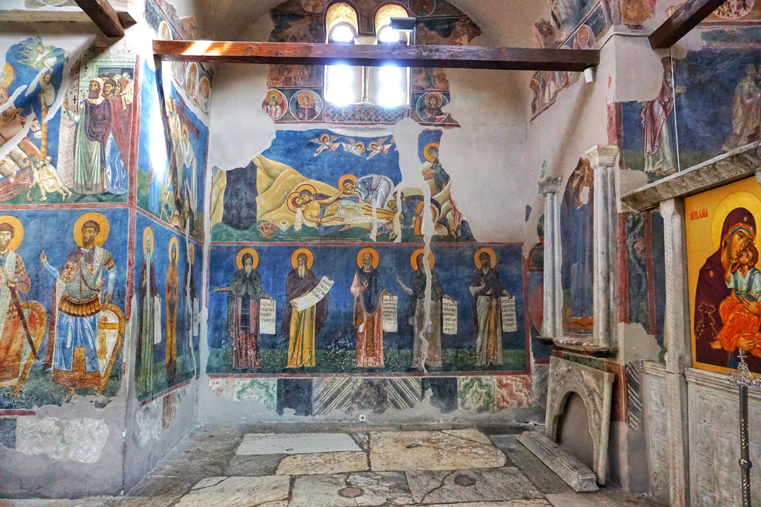 Kerk van St. Panteleimon in Noord-Macedonië muurschilderingen